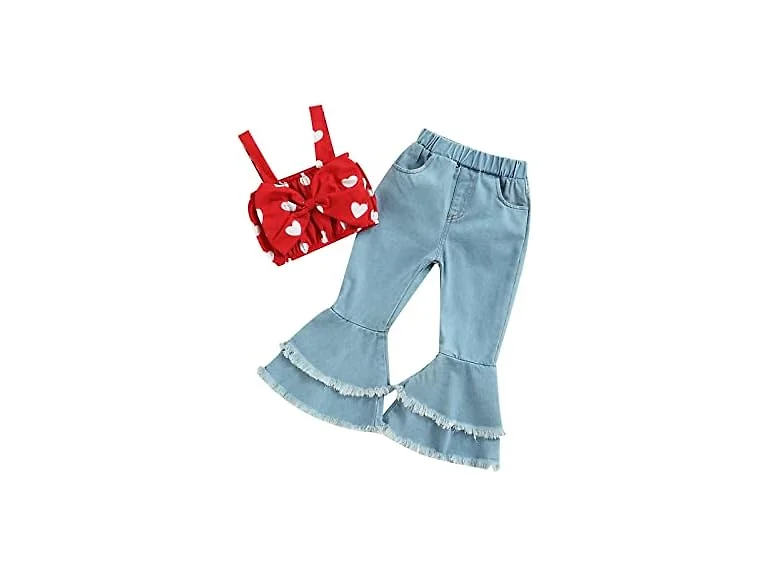 Eadrioss Girls 2pcs Kids Toddler Baby Day Pants