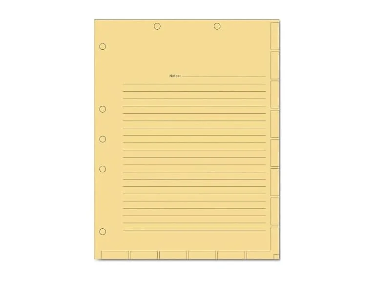tabbies Tabbies 7-hole Manila Chart Divider