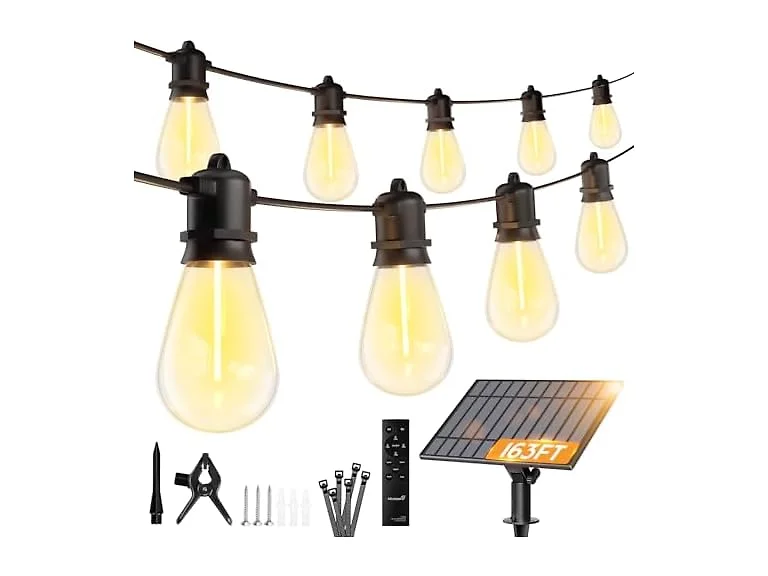 Minetom 34 FT S14 Solar String Lights