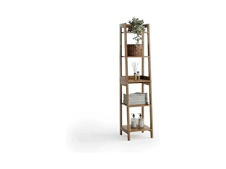Zenna Home Bamboo Linen Tower 5 Shelves
