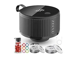 Zeclu W0095 Mason Jar Vacuum Sealer Black