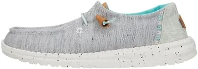Hey Dude Womens Shoes, Wendy Heathered Slub Tropical, Grey, 41