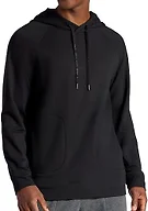 Gaiam Men's Lotus Oblong Hoodie, Relaxed Fit, Stretch Heavyweight Terry Material, Black, Medium