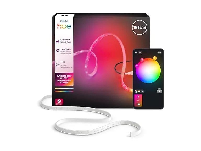Philips Hue Flux Outdoor 16Ft Multicolor LED Strip Light