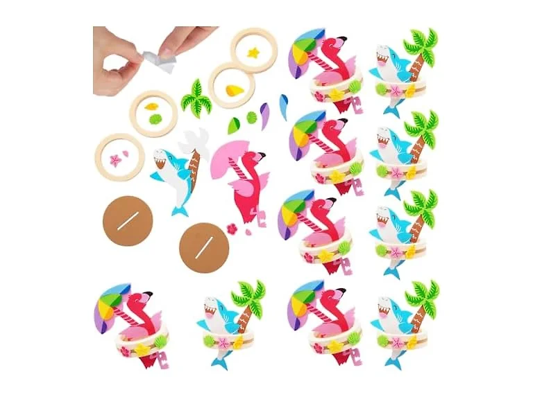 Fun Express Floating Island Animals Craft Kit 12Pks