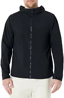 Amazon Essentials Men's Active Lightweight Water Repellent Full-Zip Active Hiking Outdoor Jacket, Black, Small