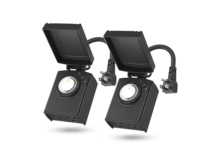 BN-LINK Outdoor 24hr Mechanical Timer Outlet, 2 pk