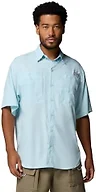 Columbia Men's PFG Tamiami II Short Sleeve Fishing Shirt, Marine Light, Small