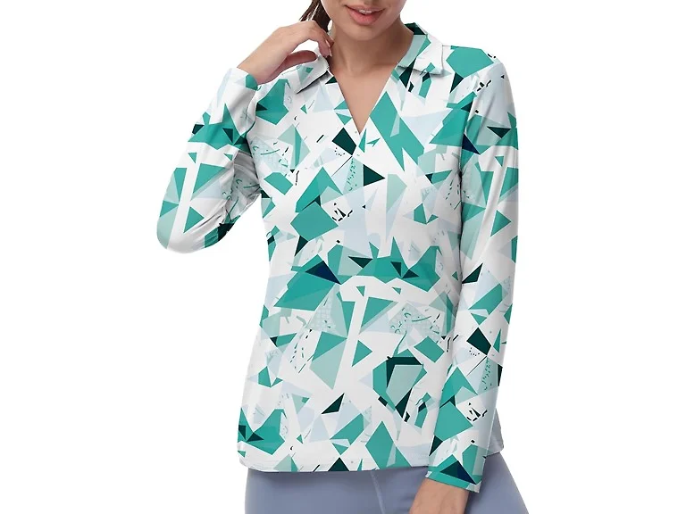 GGOV Women (M) Golf Polo Long Workout Tops Shirts
