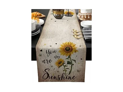 Sunflowers Rustic Table Runner-Cotton