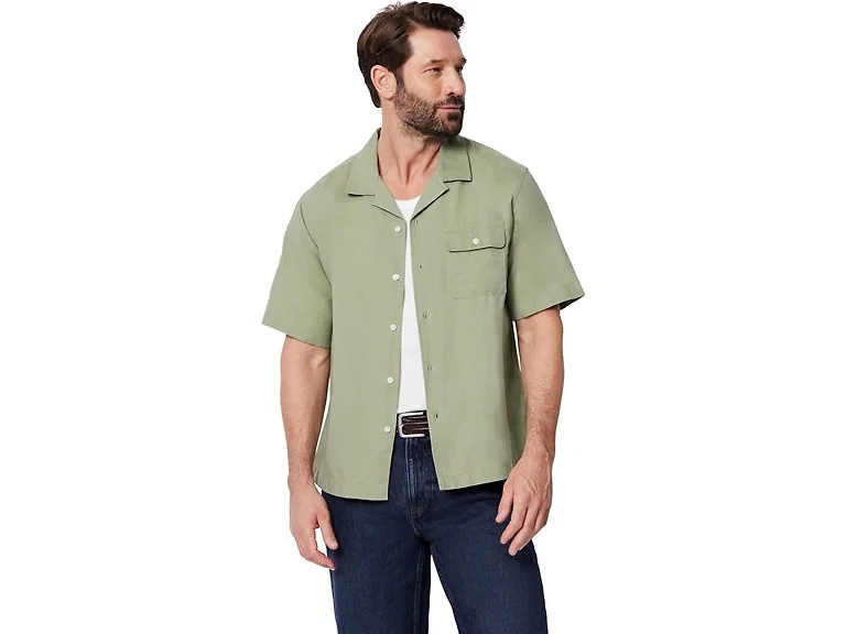 Amazon Essentials Men's Linen Blend Shirt Sage