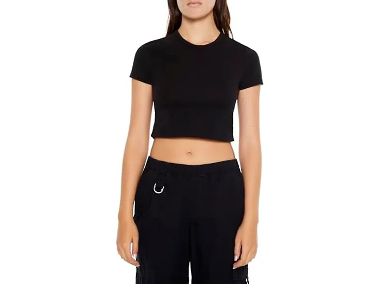 Forever 21 Cropped Crew Tee