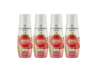 SodaStream Pack of 4 Zero Strawberry Watermelon