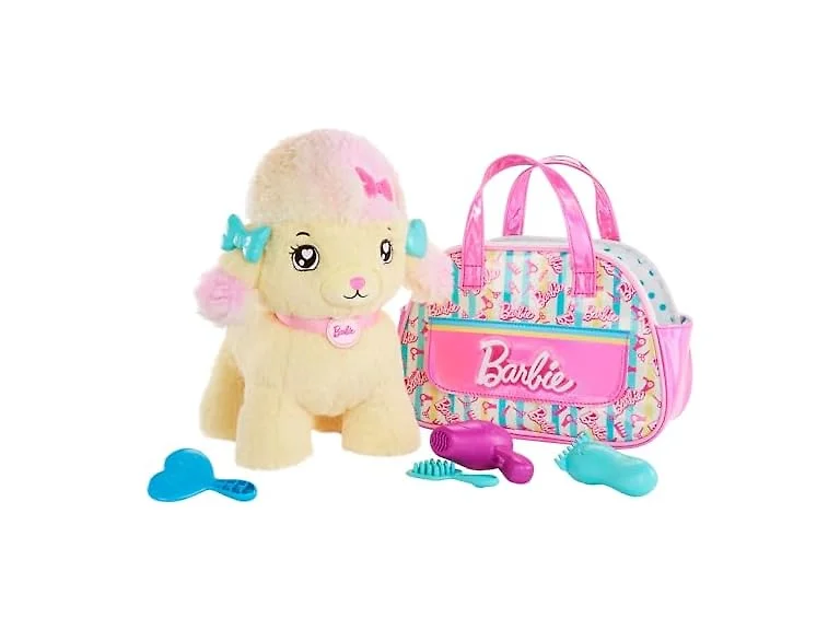 Mattel Barbie Plush Toy Playset, Hairdresser Poodle