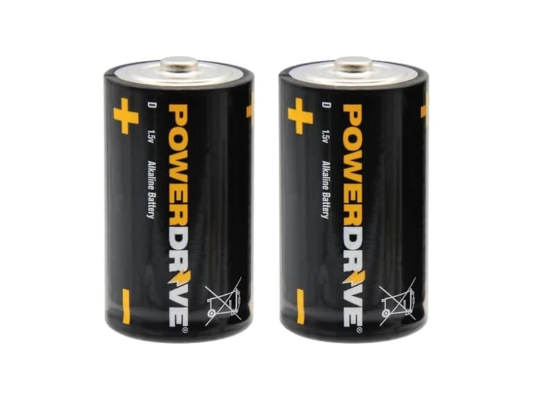 (2 Pack) PowerDrive Size D 1.5V Batteries