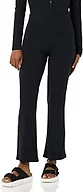 Amazon Essentials Women's Wide Rib Flared Ankle Pant (Previously Daily Ritual), Black, X-Large