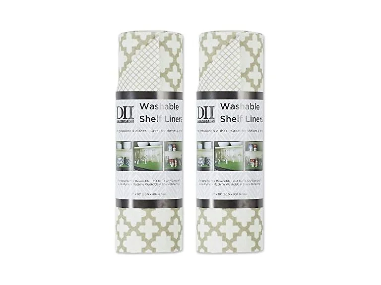 DII Shelf Liner Non-Adhesive CCream Lattice, 12x120, 2 Piece