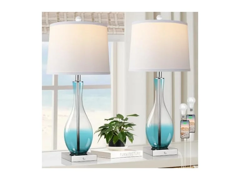 WIHTU Glass Table Lamps