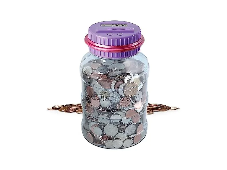 Discovey Digital Coin Counter Money Jar