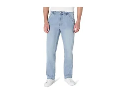 Amazon Essentials Men's Heavyweight Rigid Relaxed-Fit Workwear Carpenter Jeans with Pockets, Vintage Blue, 28W x 30L