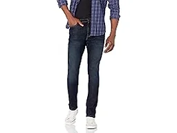 Amazon Essentials Men's Skinny-Fit Stretch Jean - Discontinued Colors, Dark Indigo/Rinsed, 32W x 34L