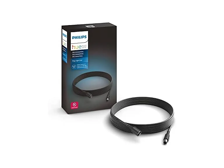 Philips Hue 16-Foot Extension Cable for Philips Hue Play Light Bar, Black - 1 Pack