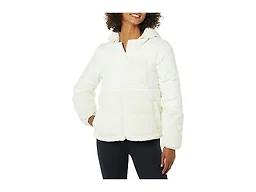 Amazon Essentials Women's Full-Zip Sherpa Fleece Hooded Puffer Jacket, Ivory, XX-Large