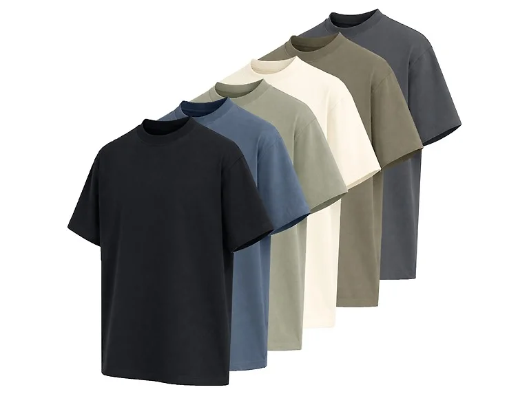 5Pk Mens Oversized Drop Shoulder Tee