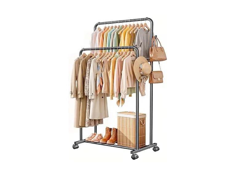 Delamu Clothes Rack Double Rods