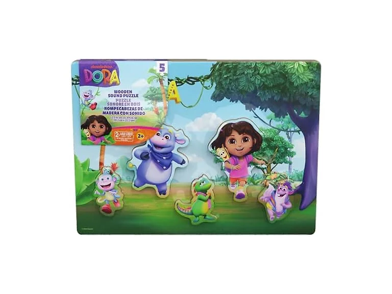 Dora The Explorer Sound Puzzle, 5-Piece Wood Puzzle