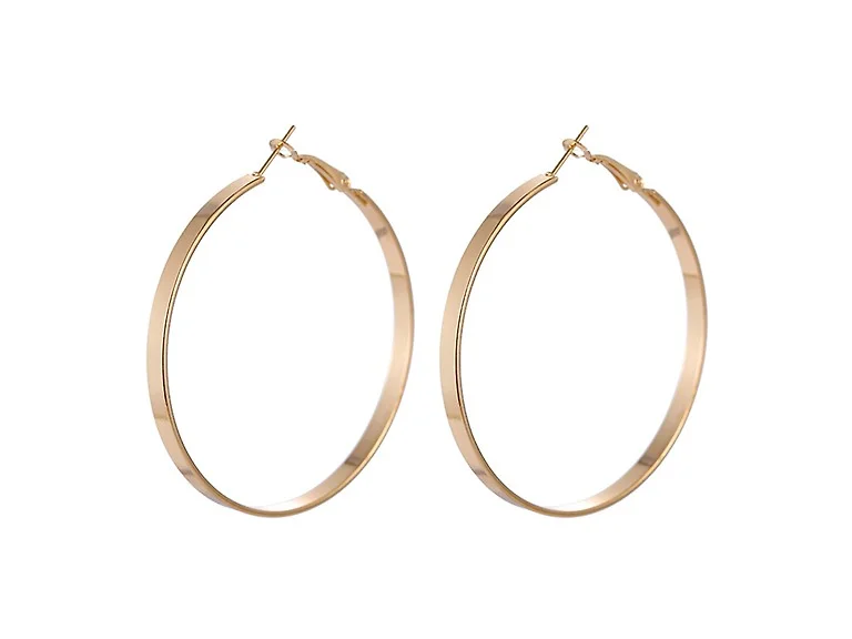 14K Gold Plated Omega Hoops