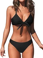 CUPSHE Two Piece Bunny Tie Swimsuit