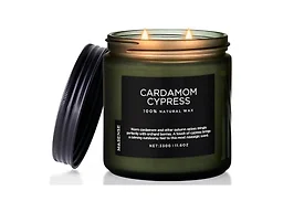 M&Sense Soy Candle Cardamomcypress Woodsy Spice Non Toxic Aromatherapy