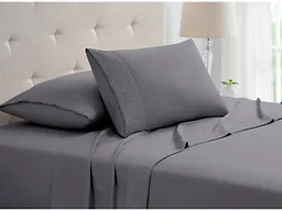 Bamboo 4 Piece 1800 Thread Count Waffle Hem Sheet Set