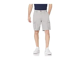 Amazon Essentials Men's 10" Classic-Fit Cotton Twill Cargo Shorts, Multiple Pockets (Available in Big & Tall), Light Grey, 30