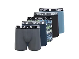 Hurley Men's 5 Pack Printed Boxer Briefs