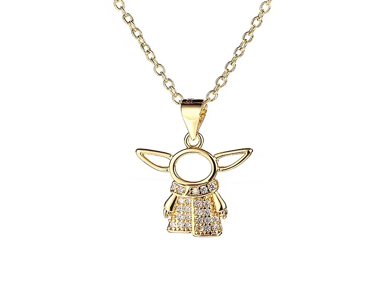 Baby Yoda Crystal Necklace