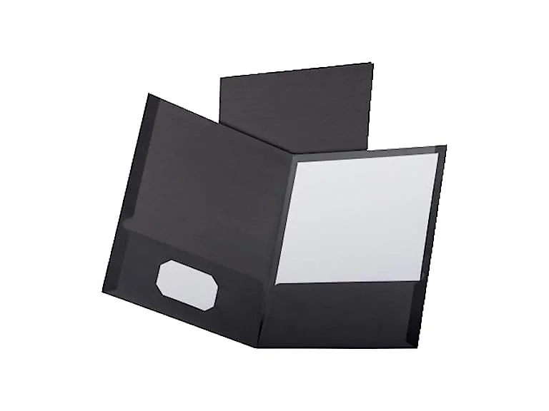 Oxford Esselte Oxford Linen Twin Pocket, Black