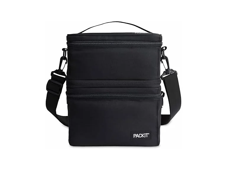 PackIt Freezable Mod 3-In-1 Lunch Box 4.5L Capacity, Black