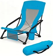Suptinwear Low Back Beach Chair - Blue