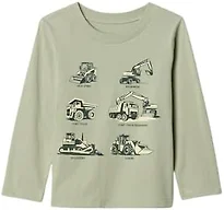 GAP Baby-Boys Long Sleeve Graphic T-Shirt, Desert Sage, 6-12M