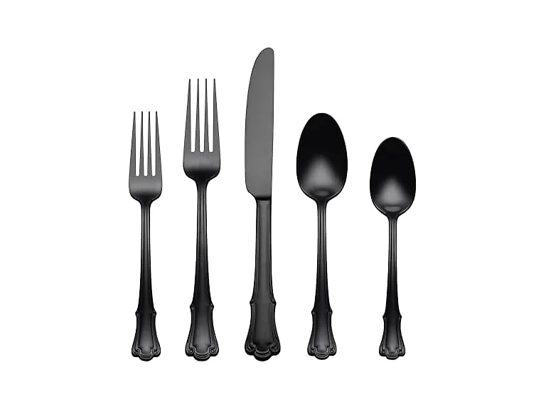 Oneida Flatware Set, Satin Black Finish, 20 Piece Set