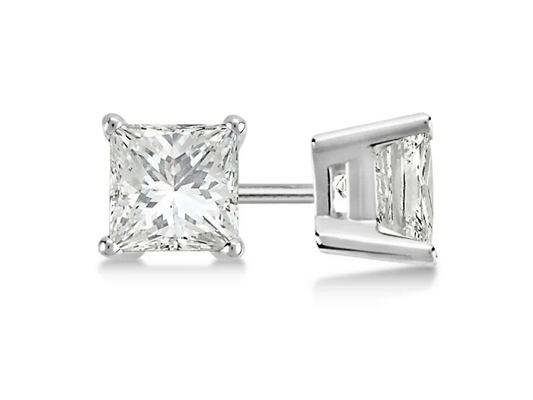 Genuine Crystal Square Stud Earring