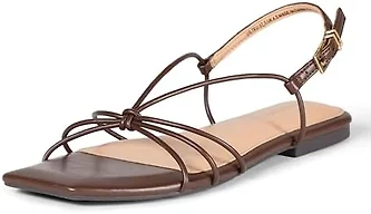 Amazon Essentials Women's Strappy Flat Sandals