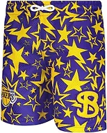 Bucketsquad Men's X Ultra Game NBA Officially Licensed Buckie Mesh Ultimate Basketball Shorts - OG Fit, Los Angeles Lakers, Team Color, Small