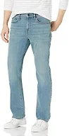 Amazon Essentials Men's Jeans, Slim Fit Stretch, Bootcut - Discontinued Colors, Light Blue Vintage, 34W x 34L