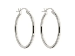 Yeidid Sterling Silver 25mm French Lock Hoops