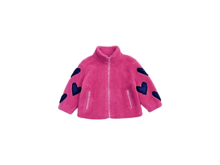 Splendid Kids Girls Heart Fleece Jacket (3-6M)