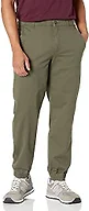 Amazon Essentials Men's Straight-Fit Chino Jogger Pants with Elastic Waist and Pockets, Olive, XX-Large