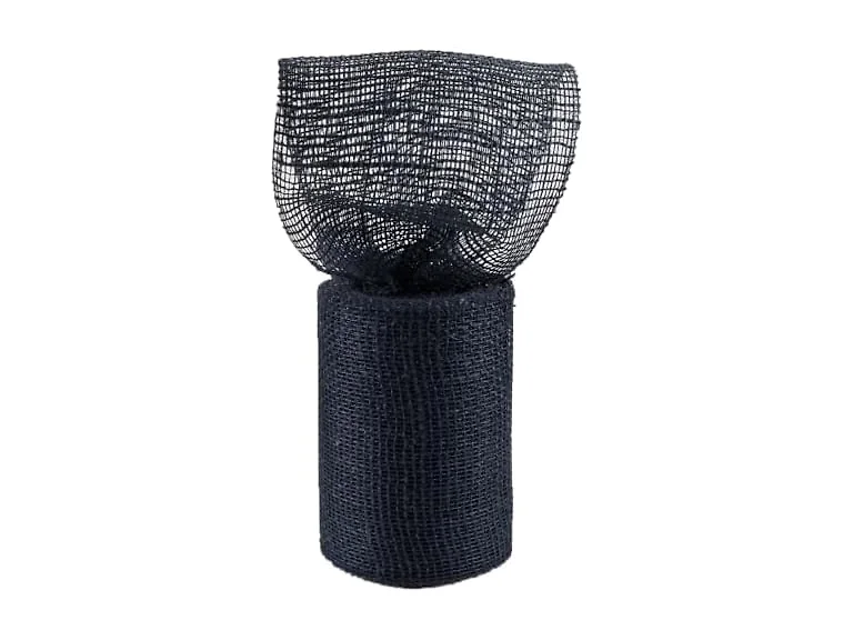 Navy Blue Jute Burlap Ribbon - 6" x 10